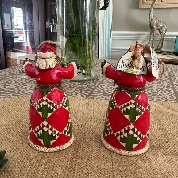 Jim Shore Heartwood Creek "O Tannenbaum Santa" Hanging Ornament 2 Pieces - Picture 4 of 7